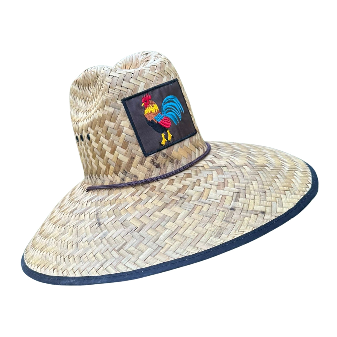 Rooster π Patch Lifeguard Straw Hat - CLEARANCE / FINAL SALES