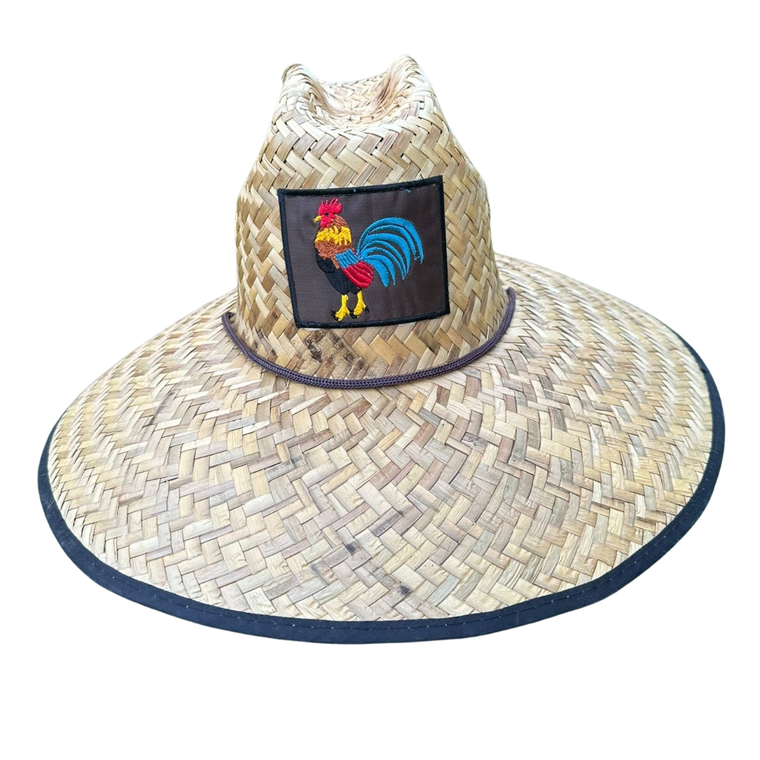 Rooster π Patch Lifeguard Straw Hat - CLEARANCE / FINAL SALES