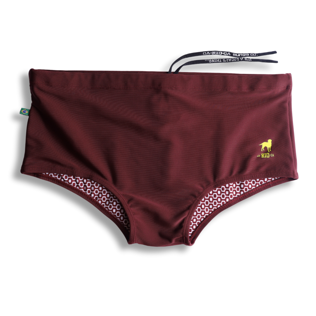 Barolo burgundy solids Men's Swimming Sunga - Beachwear for Men