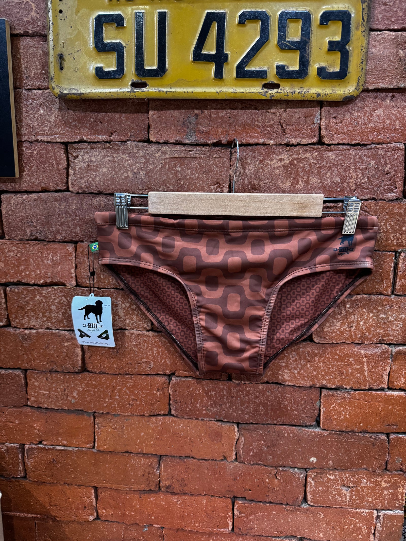 JAVA BROWN PAVEMENT SUNGA in Brief & Classic cut - Men's Designer Swimwear