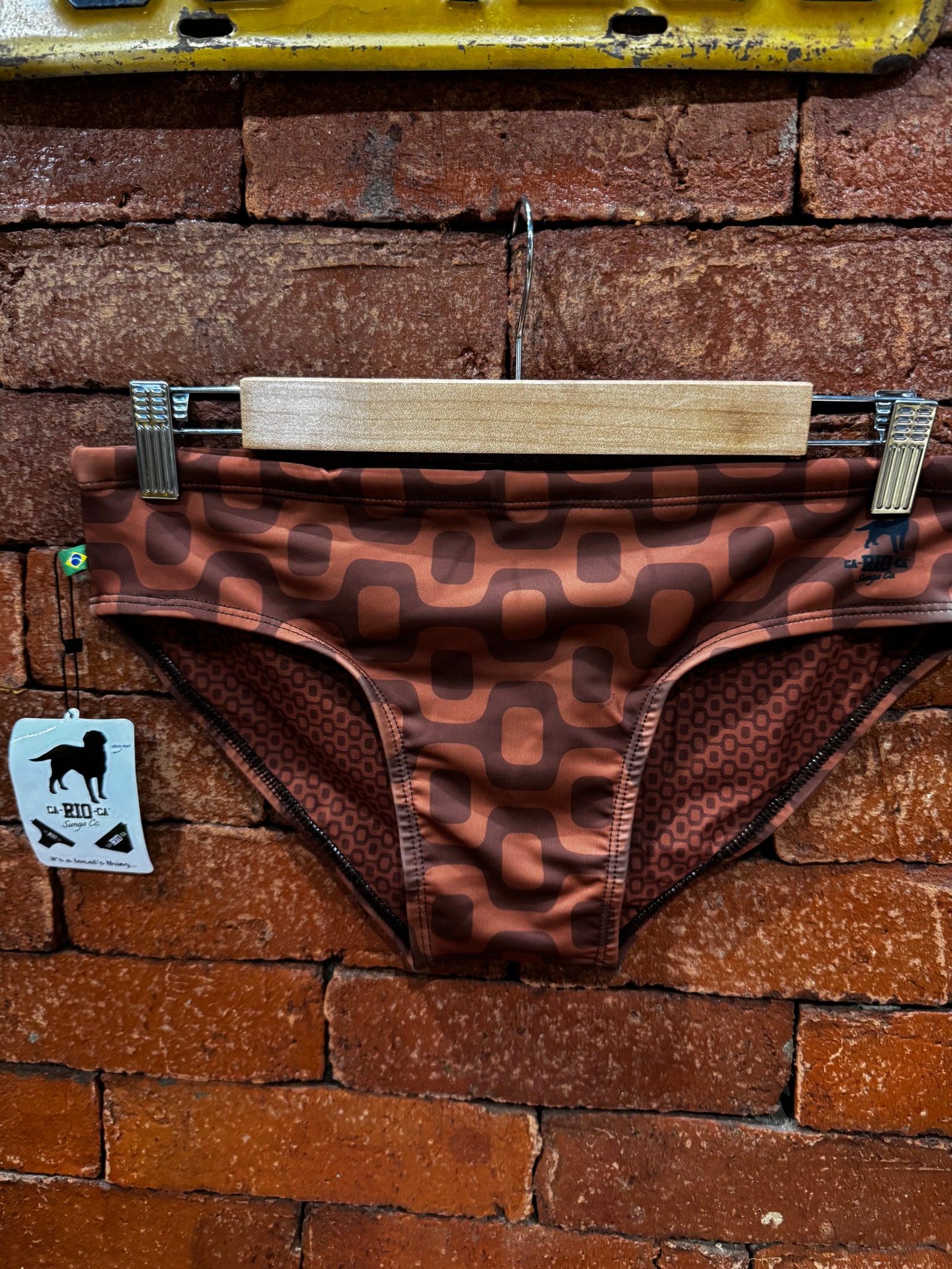 JAVA BROWN PAVEMENT SUNGA in Brief & Classic cut - Men's Designer Swimwear