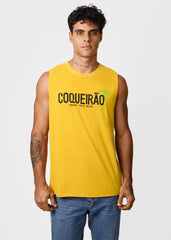Gostoso Logotipo Regata Ribada com Estampa de Listras em Branco e Preto - Regatas Masculinas