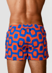 ORANGE & BLUE PAVEMENT SHORTS - Italian Shorts