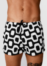 Black & White Pavement Shorts - Italian Shorts