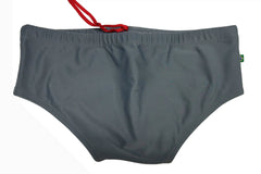 Gray Classic Cut Solids Sunga - Male Bathing Suit - CLEARANCE / FINAL SALES