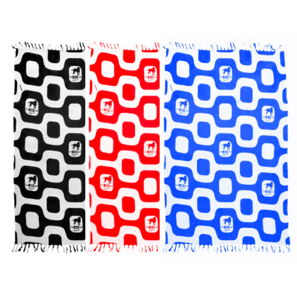 CA-RIO-CA Sunga Co. Pavimento Logotipo Preto, Cangas de Praia- Toalha de Praia Brasileira (Sarong / Pareo)