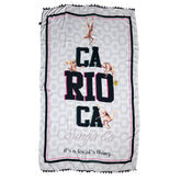 CA-RIO-CA Loco Monkey 🐒 Canga de Praia- Brazilian Beach Towel (Sarong / Pareo)