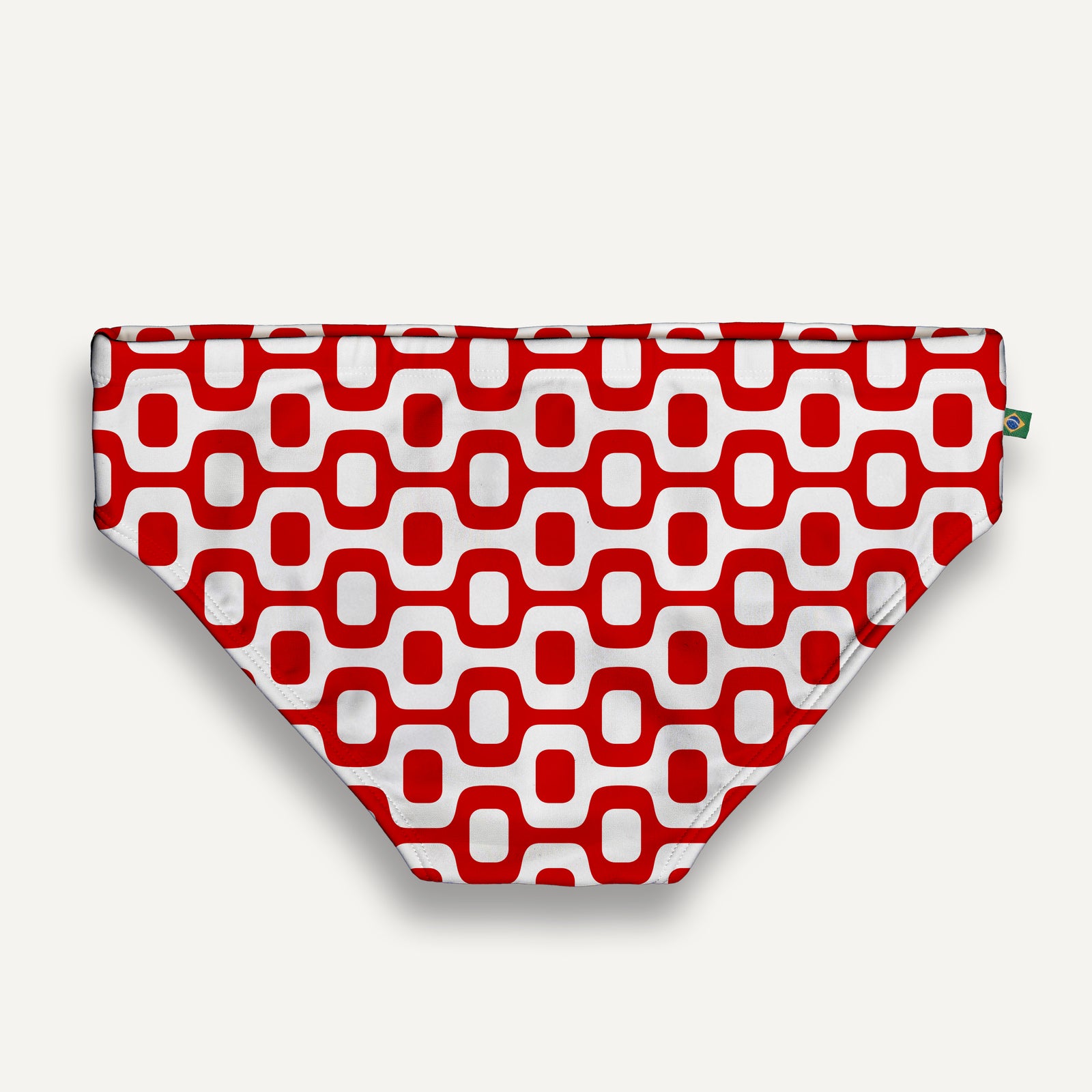 RED & WHITE PAVEMENT SUNGA in Brief & Classic cut - Men's Designer Swimwear - *Pre-order