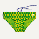 GREEN & YELLOW PAVEMENT SUNGA in Brief & Classic cut - Men's Designer Swimwear