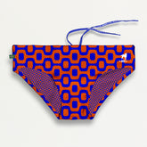 SUNGA LARANJA E AZUL PAVEMENT nos modelos Brief e Clássico - Moda Praia Masculina Designer