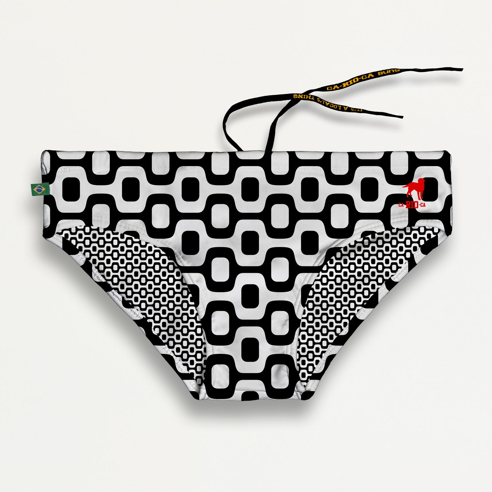 BLACK & WHITE PAVEMENT SUNGA in Brief & Classic cut - Men's Designer Swimwear - *Pre-order