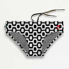 BLACK & WHITE PAVEMENT SUNGA in Brief & Classic cut - Men's Designer Swimwear