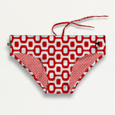 SUNGA VERMELHA E BRANCA ESTAMPADA (PAVEMENT) em corte Clássico e Brief - Moda Praia Masculina Designer