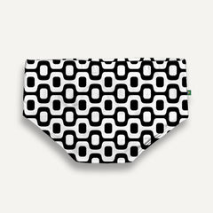 BLACK & WHITE PAVEMENT SUNGA in Brief & Classic cut - Men's Designer Swimwear