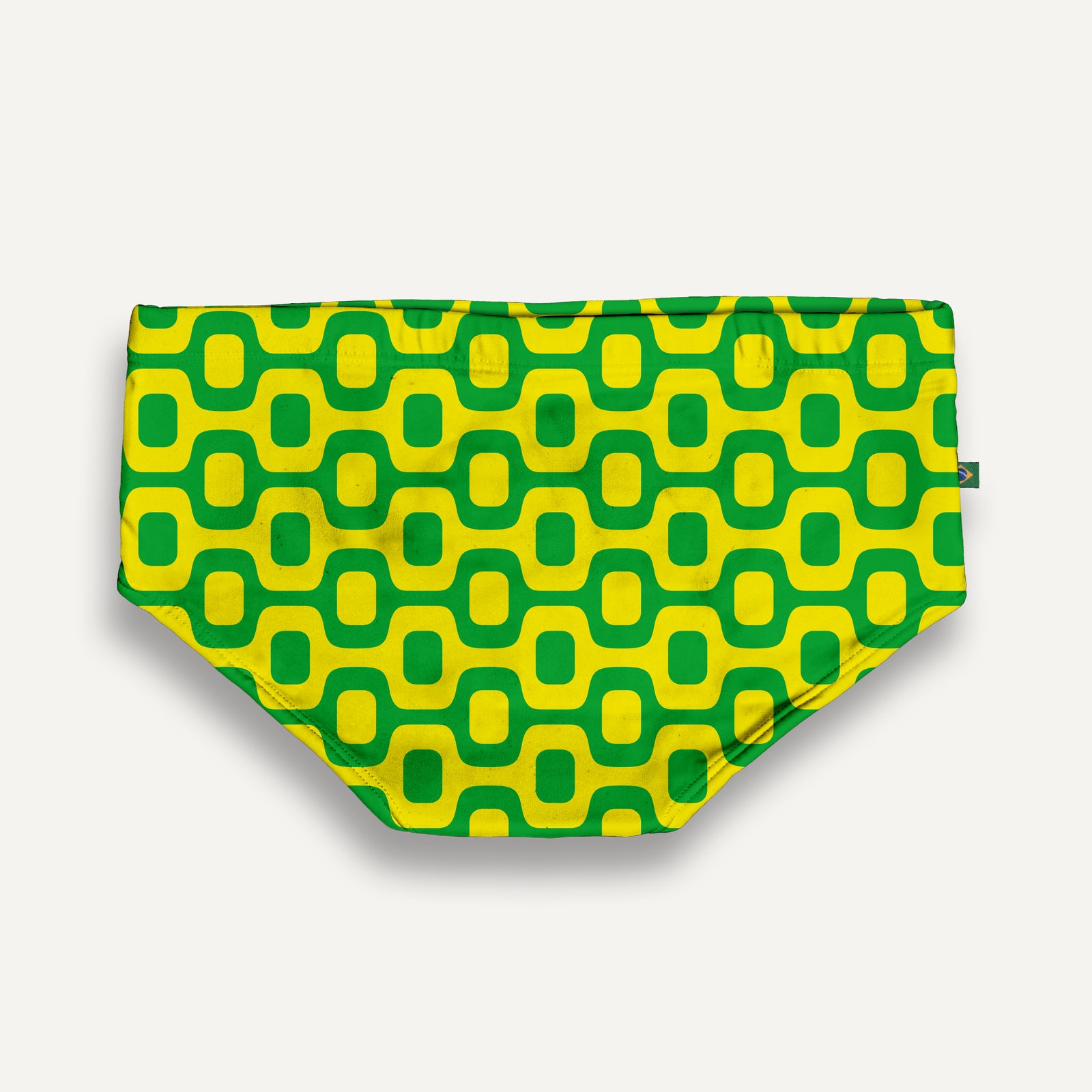 GREEN & YELLOW PAVEMENT SUNGA in Brief & Classic cut - Men's Designer Swimwear - *Pre Order