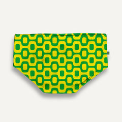 GREEN & YELLOW PAVEMENT SUNGA in Brief & Classic cut - Men's Designer Swimwear