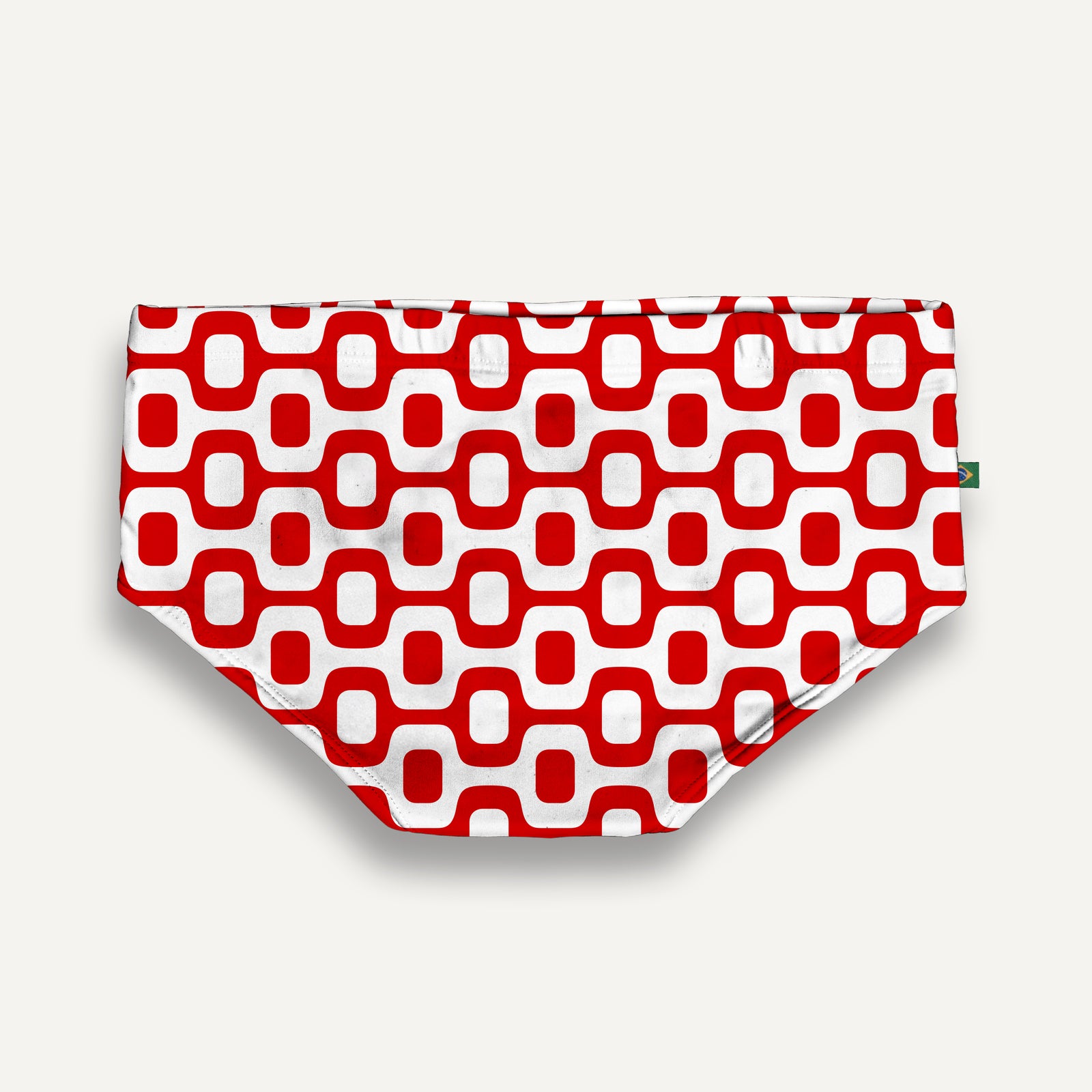 RED & WHITE PAVEMENT SUNGA in Brief & Classic cut - Men's Designer Swimwear - *Pre-order