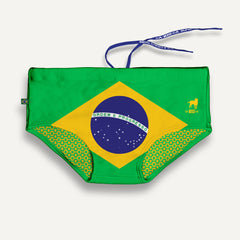 TEAM BRASIL FLAG SUNGA - Men's Designer Swimwear - Men's Brazilian Sunga