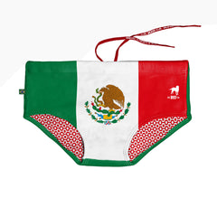 Product with a design resembling the Mexican flag on a white background