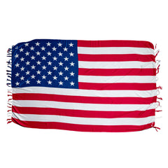 TEAM USA FLAG 🇺🇸 CANGA - Red White & Blue - Brazilian Beach Towel (Sarong/Pareo)