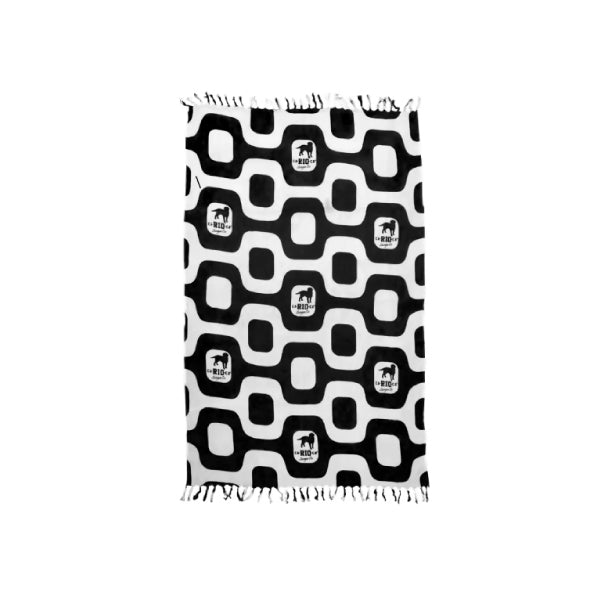 CA-RIO-CA Sunga Co. Pavimento Logotipo Preto, Cangas de Praia- Toalha de Praia Brasileira (Sarong / Pareo)