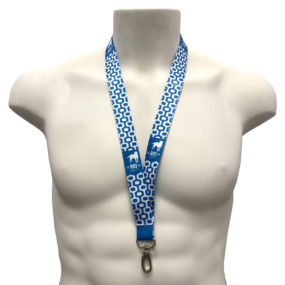 LOGOTIPO LANYARD Black, Blue, Red And White - Key Holder