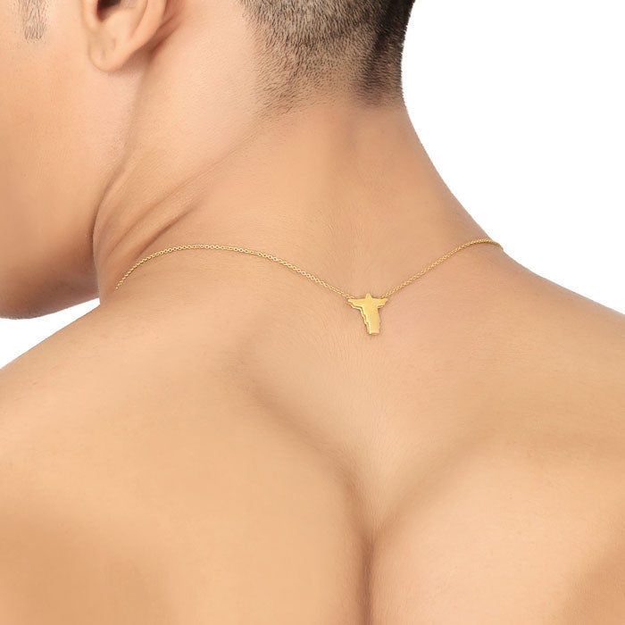 Colar Cruz Masculino O ESCAPULAR DE CRISTO - Bijuterias Masculinas