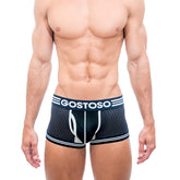 Cueca Gostoso - Cueca Boxer Breve Preto Mesh