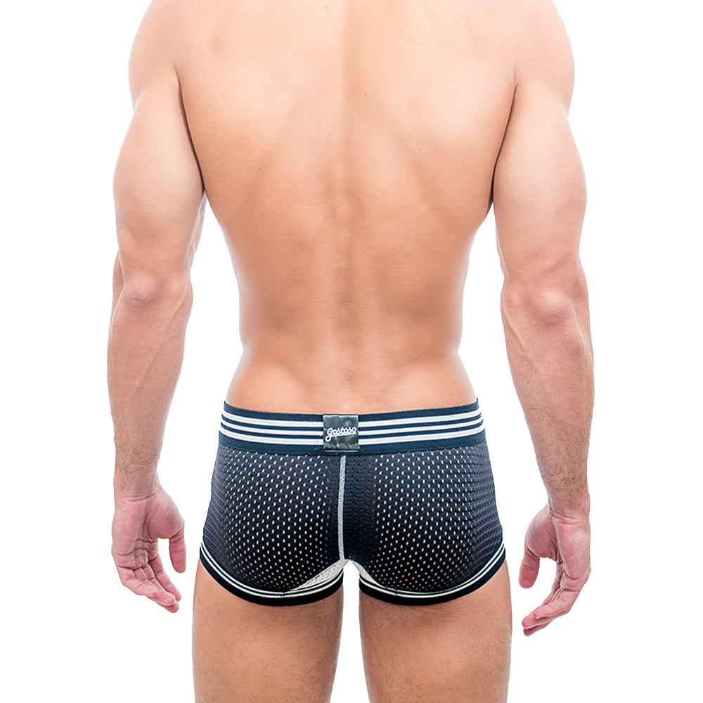 Cueca Gostoso - Cueca Boxer Breve Preto Mesh