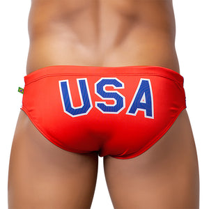 TEAM USA Flag Print Men's Swimming Wear