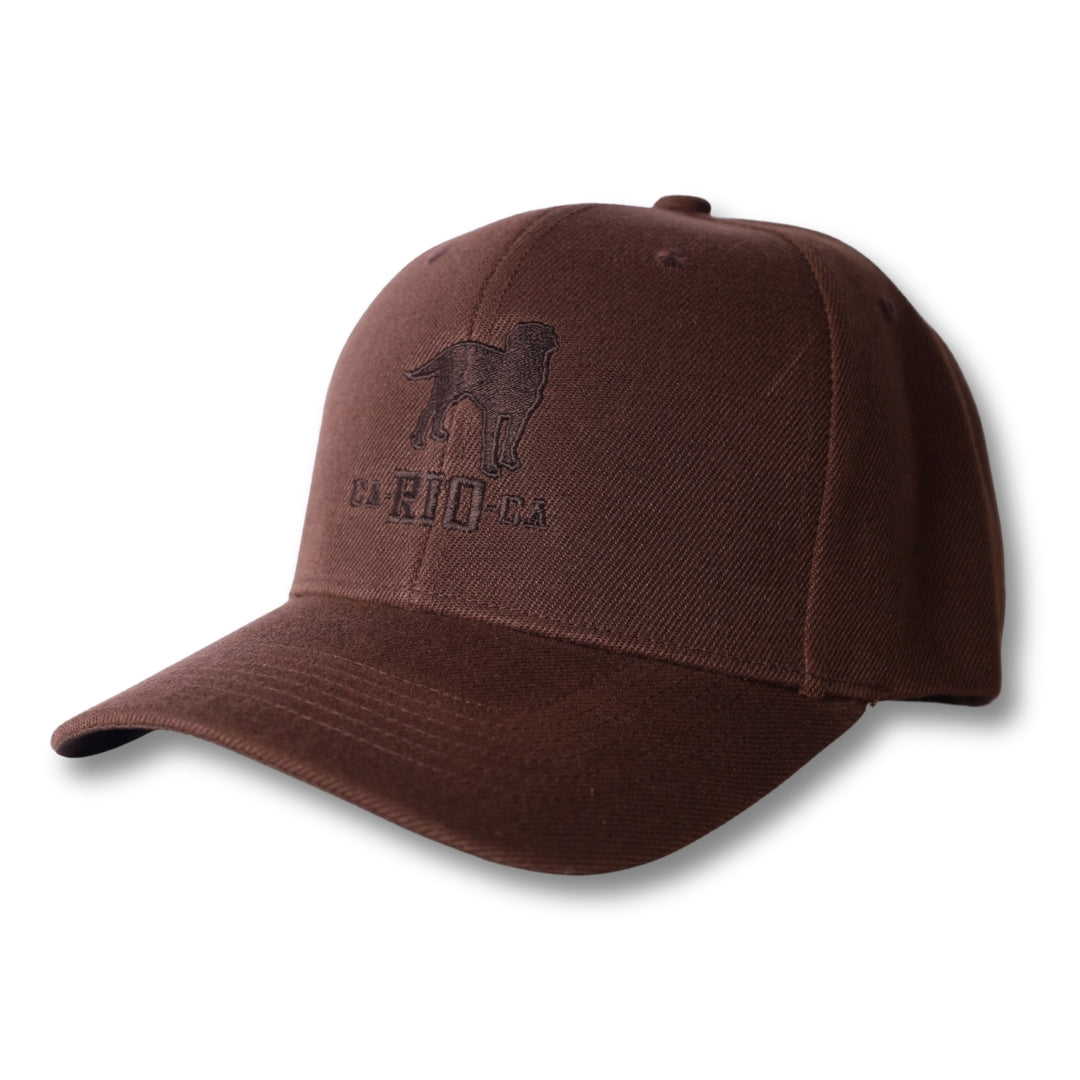 Gorra trucker bordada con rayas en negro y blanco de Gostoso Logotipo