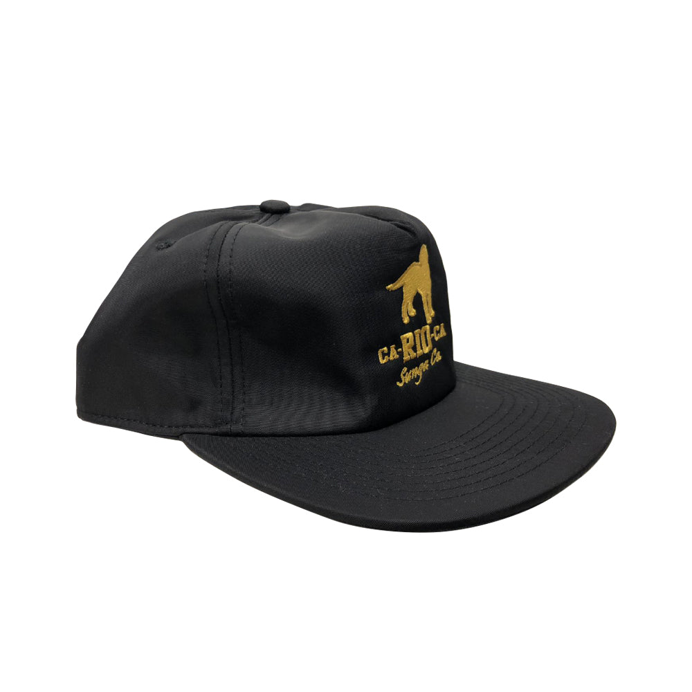 Black CA-RIO-CA Hat with Logo in Gold  SNAPBACK HAT