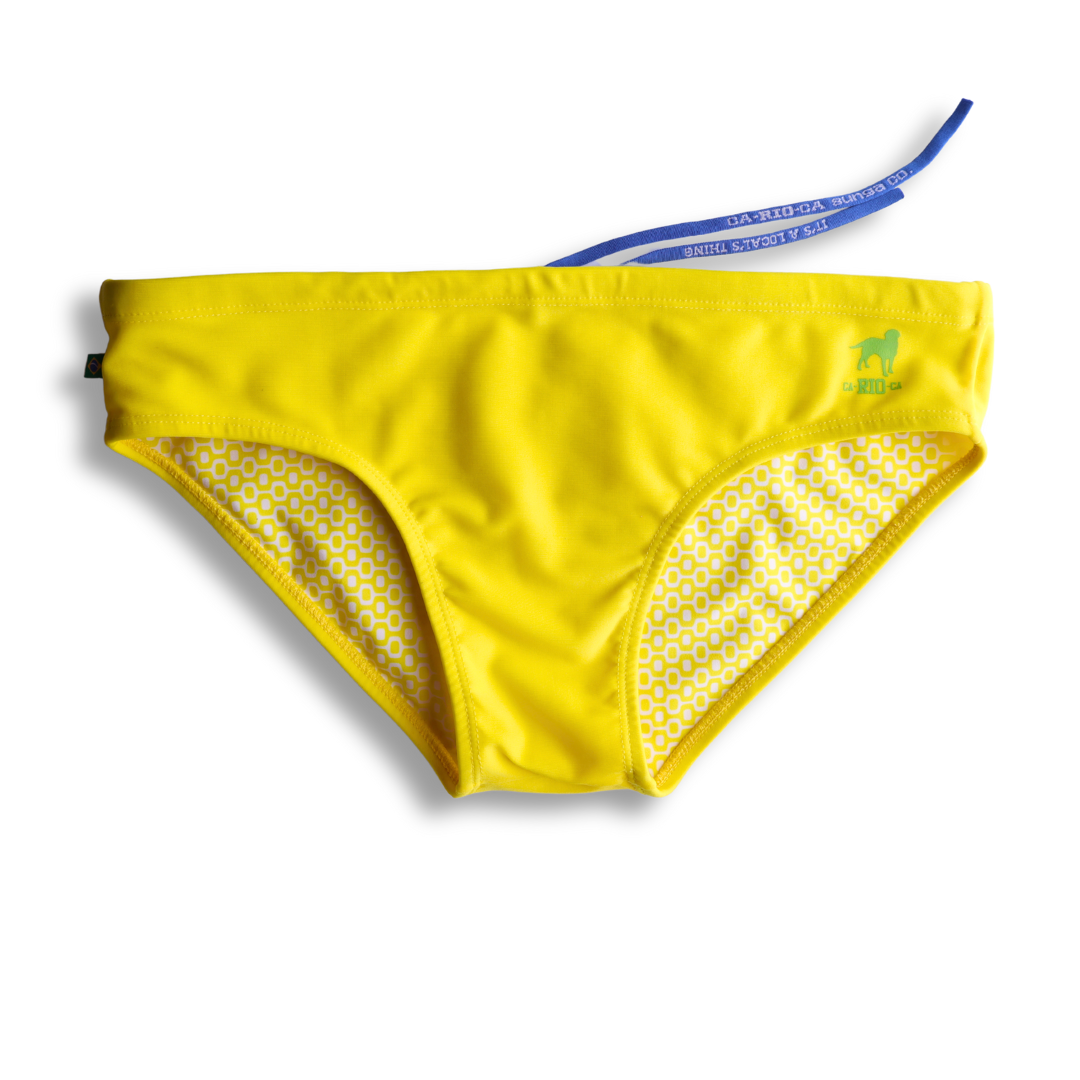 Sunga Masculina Lisa Amarelo Limão - Moda Praia para Homens