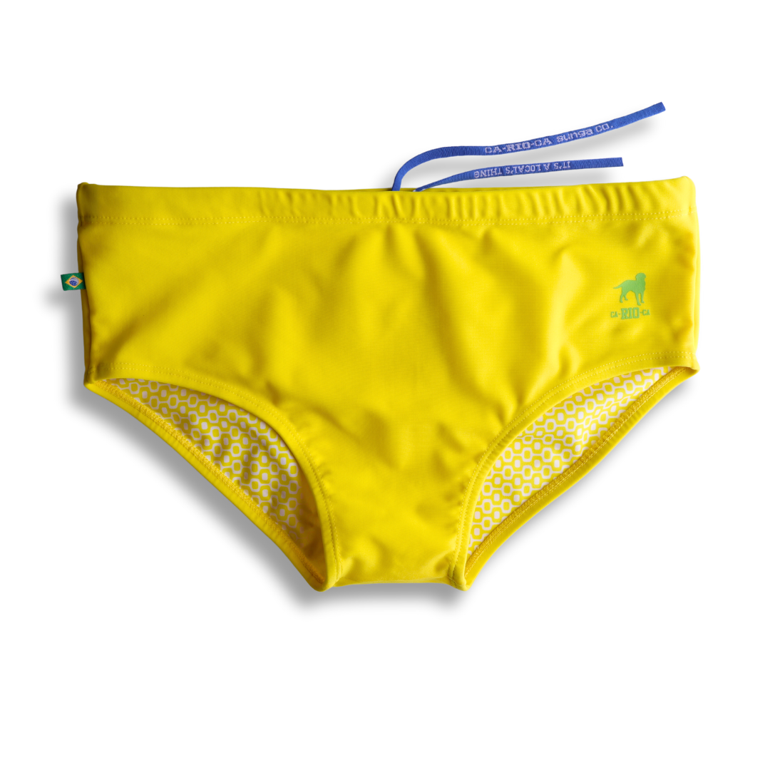 Sunga Masculina Lisa Amarelo Limão - Moda Praia para Homens