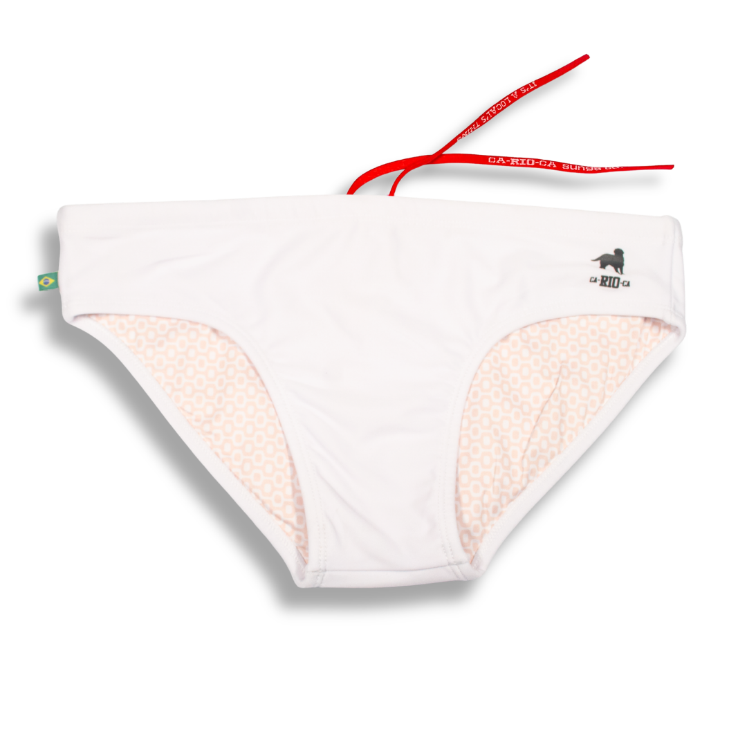 Branco / White  Men's Swimming Sunga - Beachwear for Men