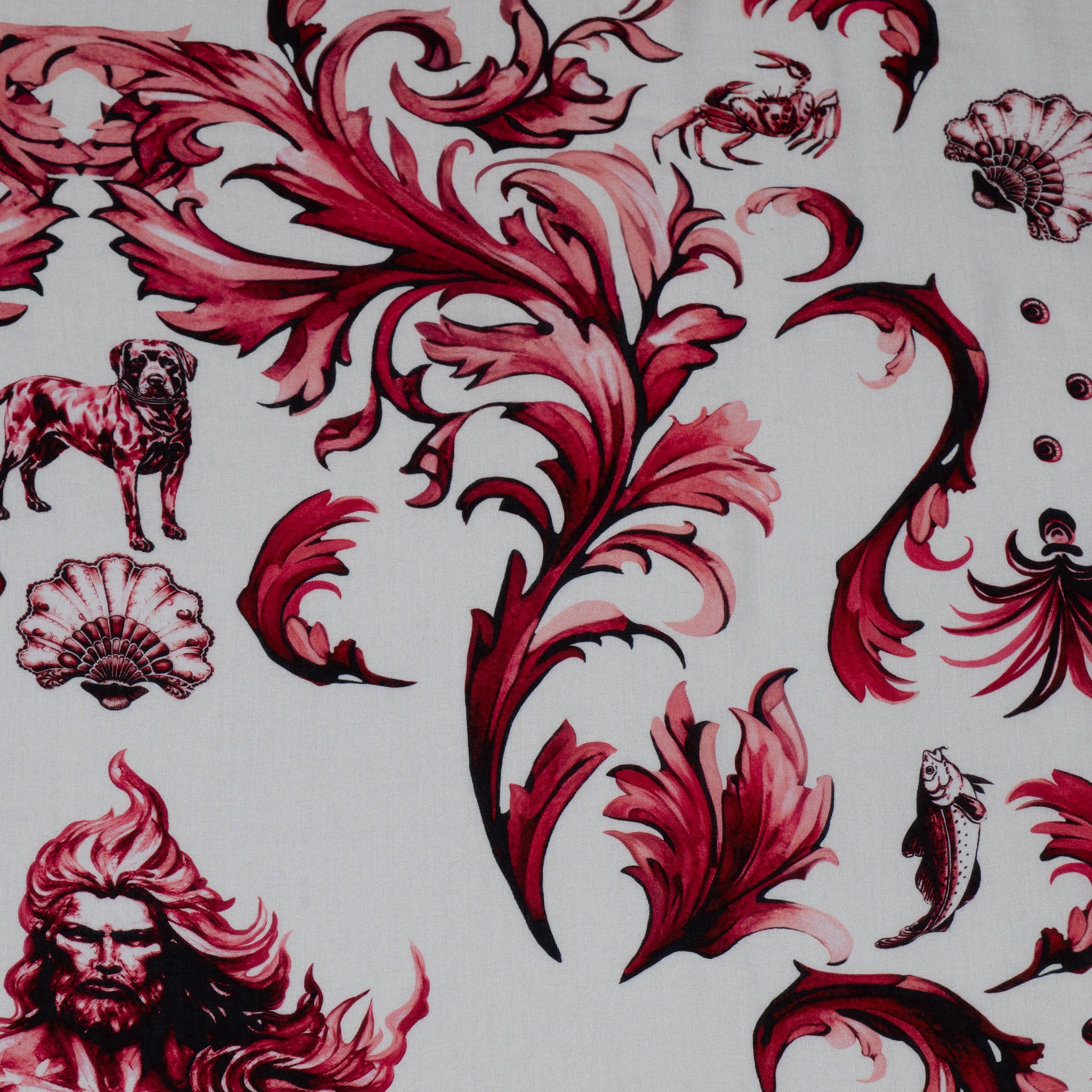 REI NETUNO 🧜🏽‍♀️ Burgundy Canga de Praia- Brazilian Beach Towel (Sarong / Pareo)