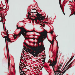 REI NETUNO 🧜🏽‍♀️ Burgundy Canga de Praia- Brazilian Beach Towel (Sarong / Pareo)
