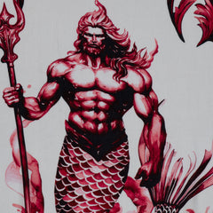 REI NETUNO 🧜🏽‍♀️ Burgundy Canga de Praia- Brazilian Beach Towel (Sarong / Pareo)