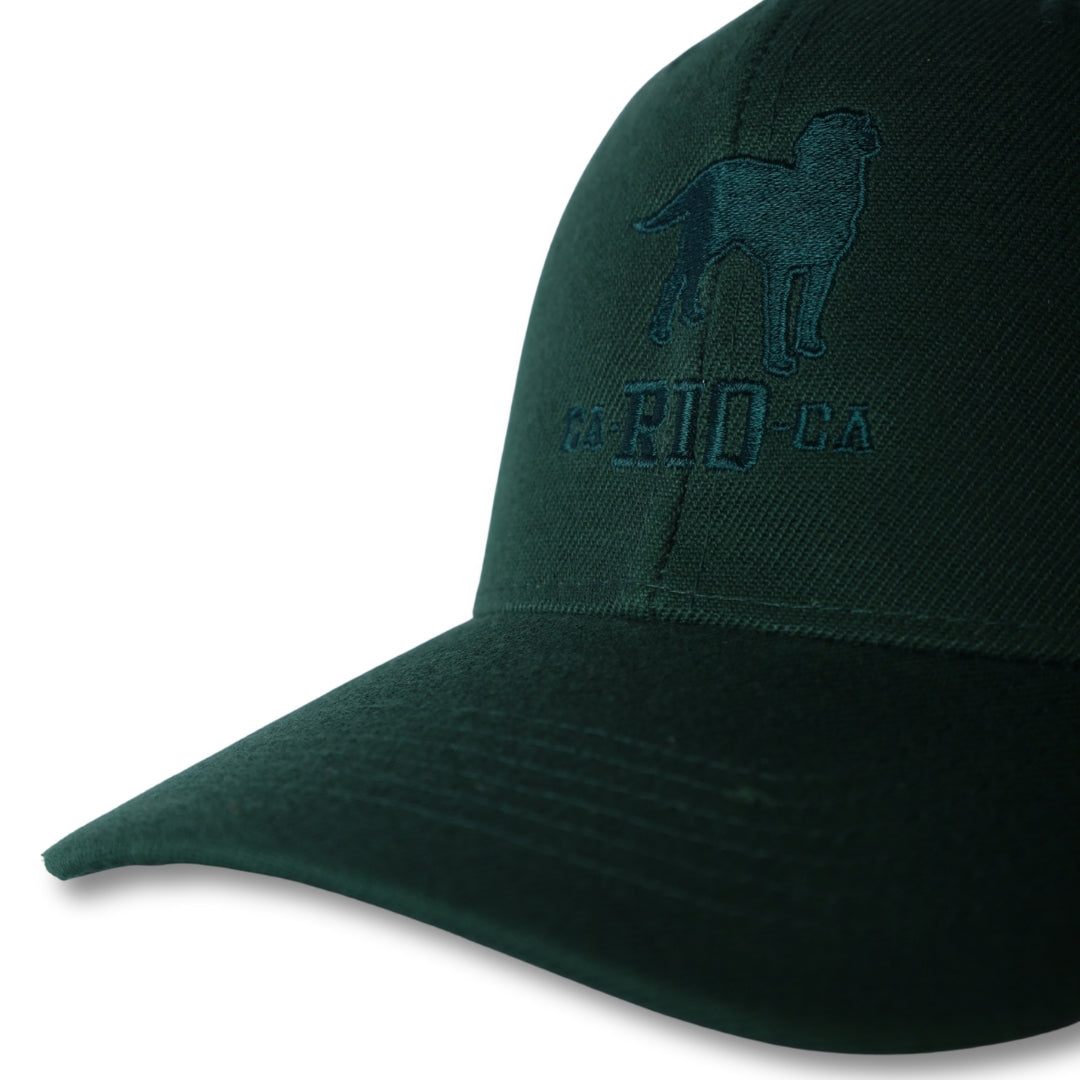 Gorra trucker bordada con rayas en negro y blanco de Gostoso Logotipo