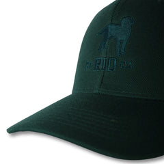 Gorra trucker bordada con rayas en negro y blanco de Gostoso Logotipo