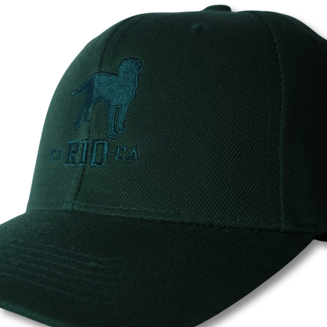 Gorra trucker bordada con rayas en negro y blanco de Gostoso Logotipo