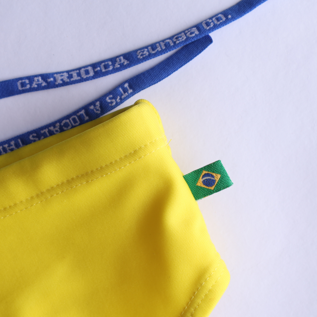 Sunga Masculina Lisa Amarelo Limão - Moda Praia para Homens