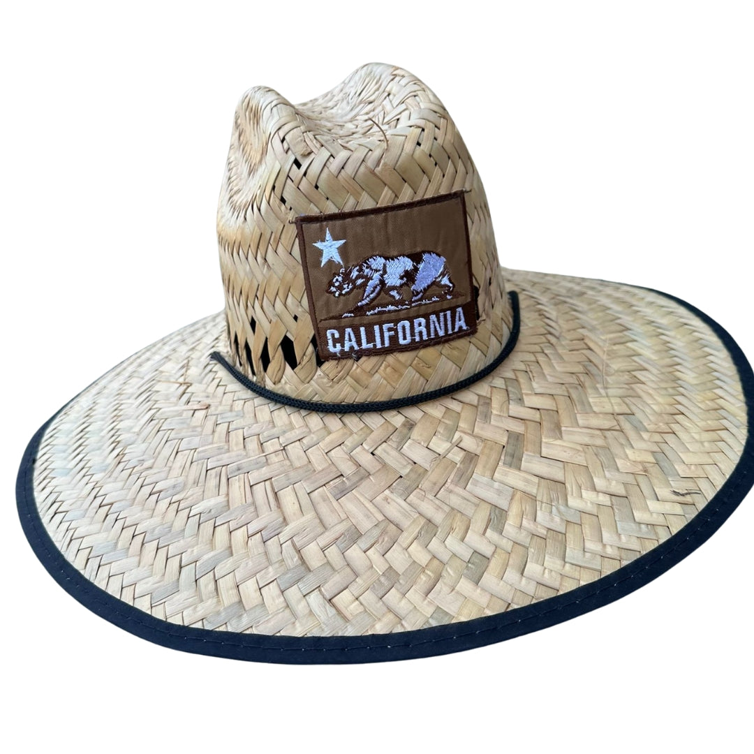 California 🐻 Patch Lifeguard Straw Hat - CLEARANCE / FINAL SALES