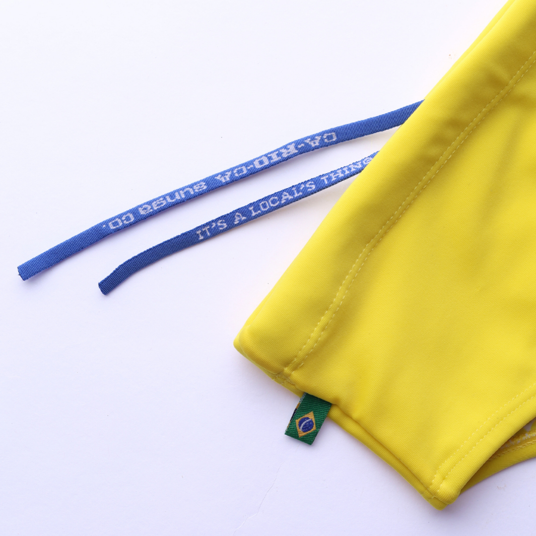 Sunga Masculina Lisa Amarelo Limão - Moda Praia para Homens