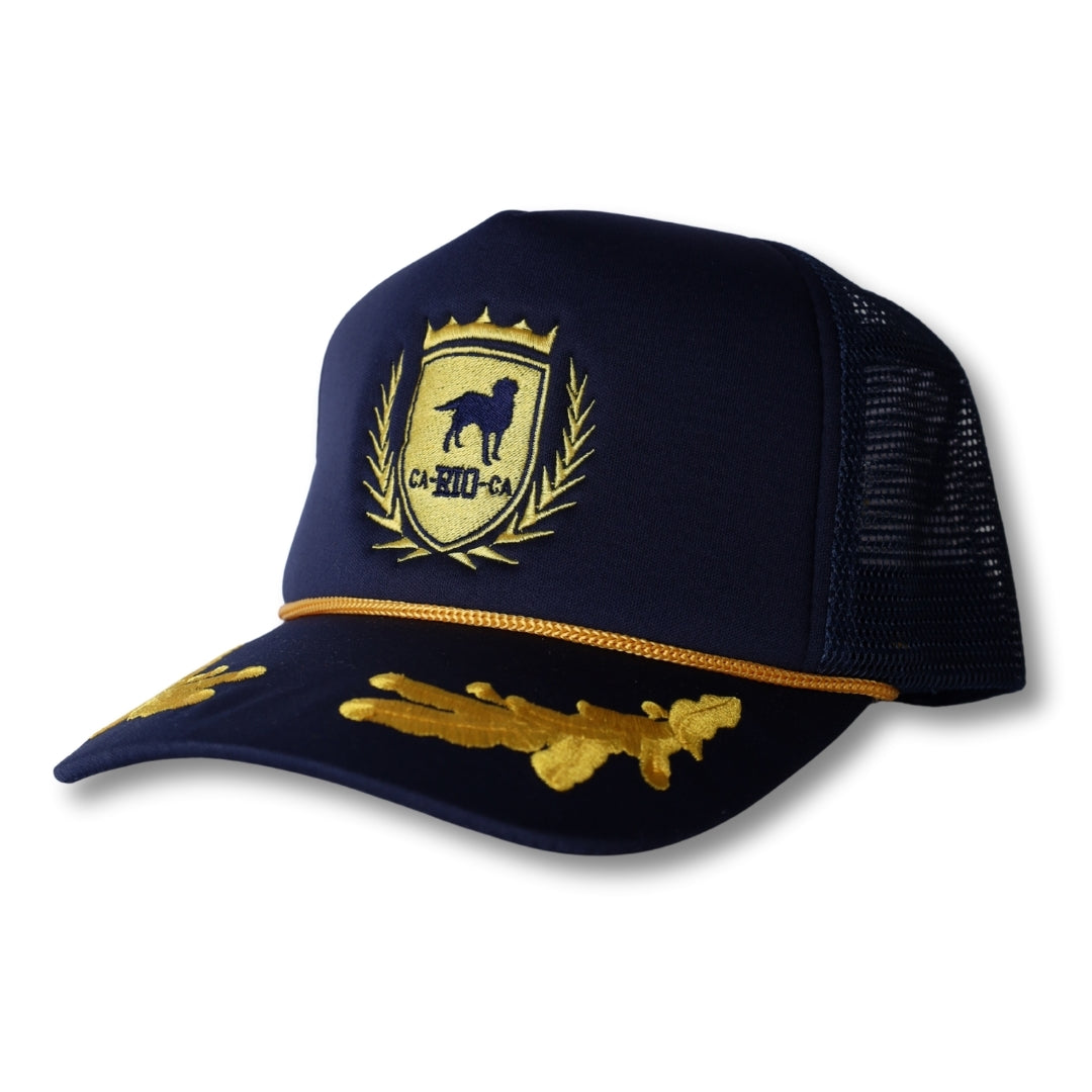 CA-RIO-CA NAVY CAPTAIN HAT with Oak Leaf Trucker Cap