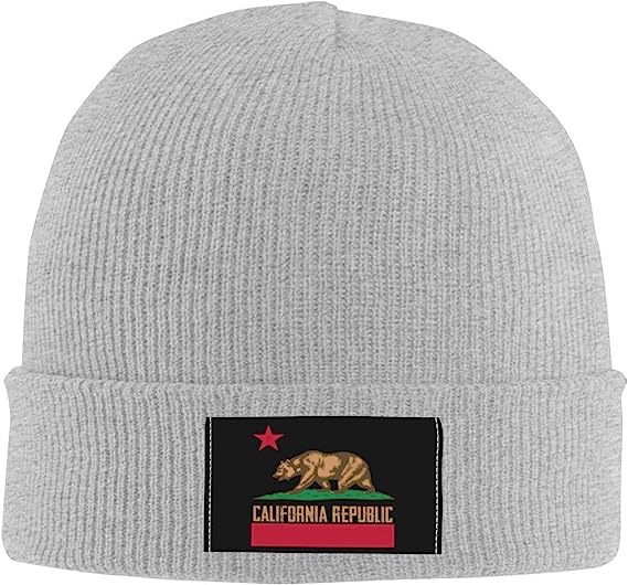 California Republic Flag Patch 3M Thinsulate Beanie - Men's Designer Headwear Hat Zinco