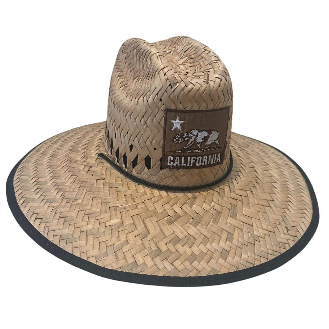 California 🐻 Patch Lifeguard Straw Hat  - CLEARANCE / FINAL SALES
