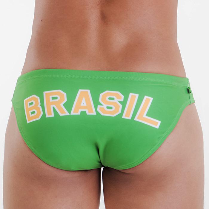 TEAM BRASIL FLAG SUNGA - Moda Praia Masculina - Sunga Masculina Brasileira