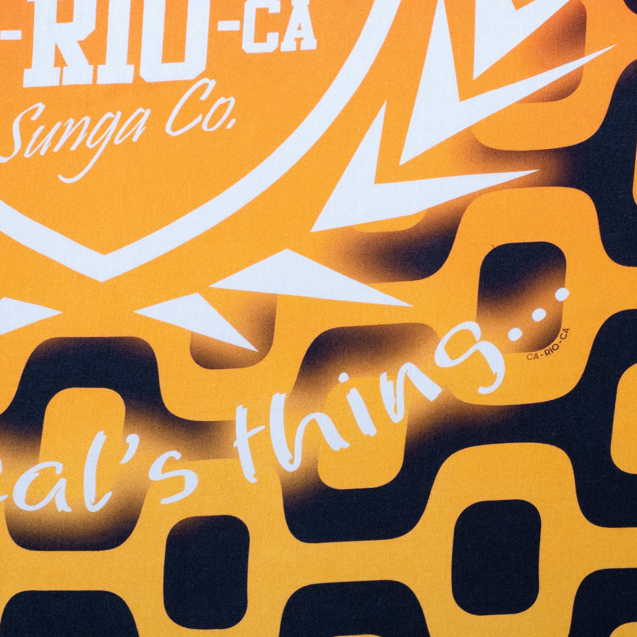 CA-RIO-CA Sunga Co. Black Logotipo, Canga de Praia- Toalha de Praia Brasileira (Sarong / Pareo) - LIQUIDAÇÃO / VENDAS FINAIS