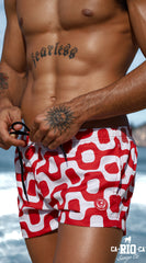 Shorts para Pavimento VERMELHO E BRANCO - Shorts Italianos